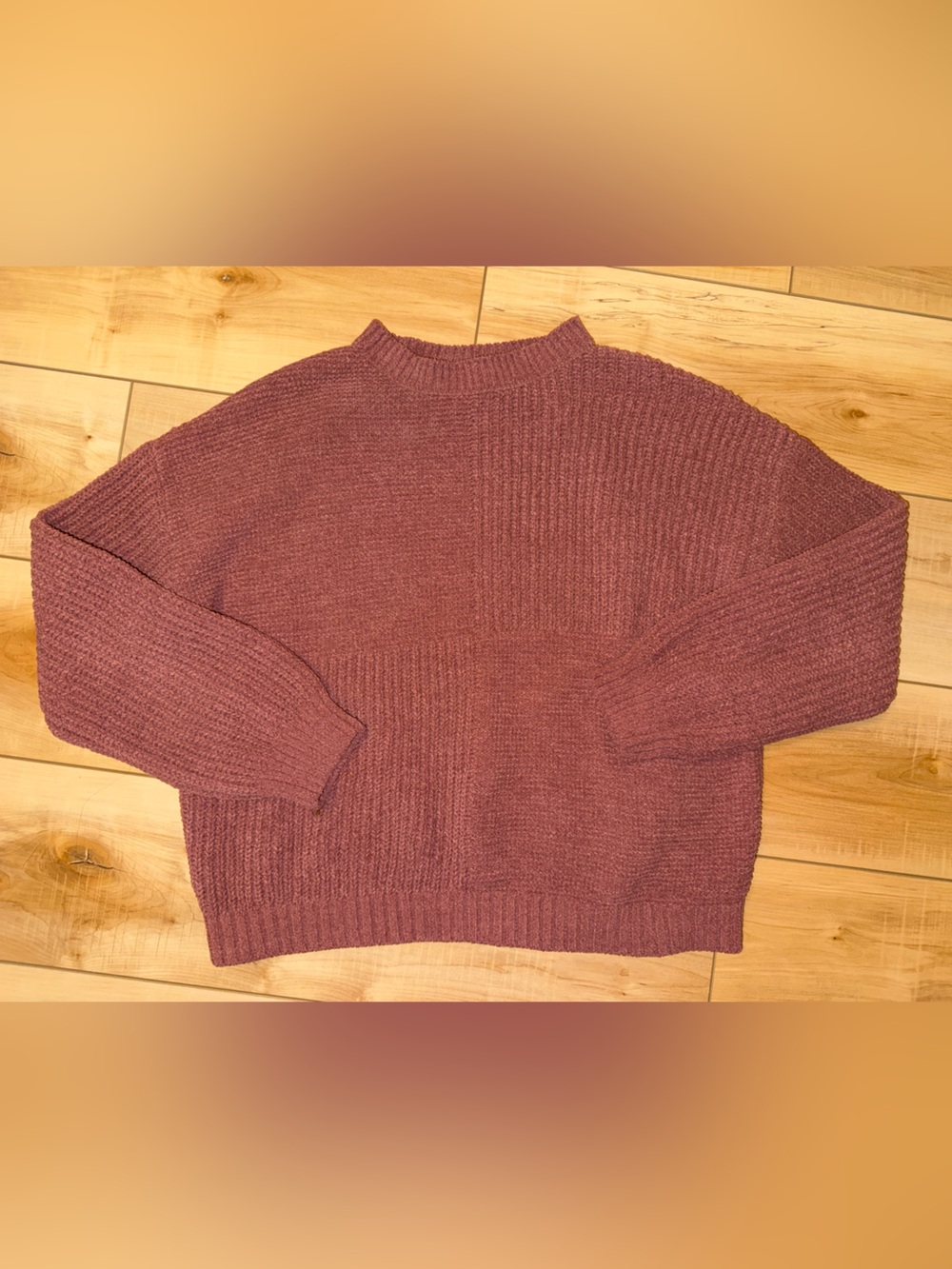 Maurices Ribbed Crewneck Sweater in Mauve